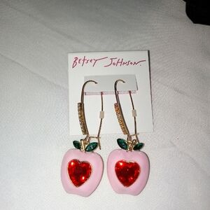 Betsey johnson Apple earrings